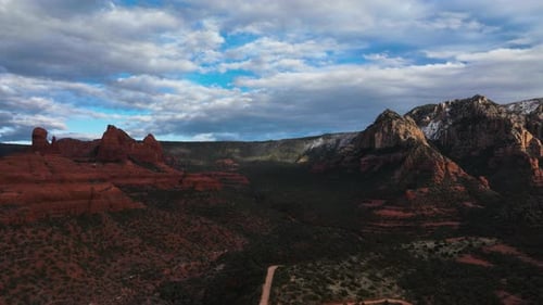 Timelapse - Cloudscape Over Red Rock National Park In Sedona, Arizona, United States.