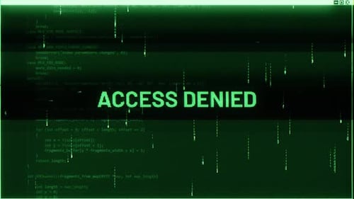 Access Denied On Digital Glitch Hacker Screen 4K