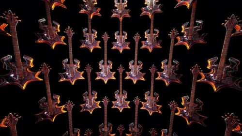 Flying Punk Rock Guitars VJ Loop