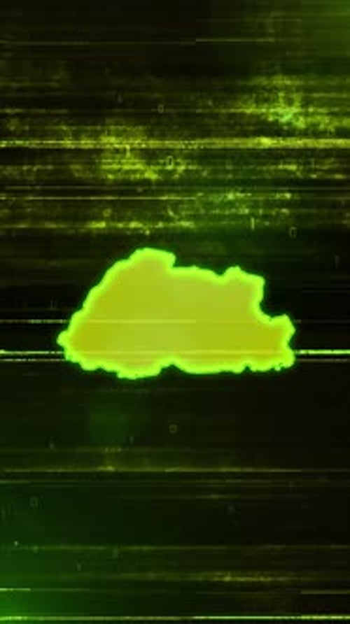 Carte numérique futuriste des problèmes du Bhoutan - Vidéo verticale