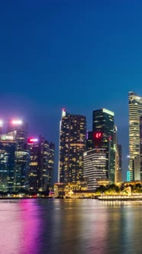 Singapore Central Business District seen from Marina bay.