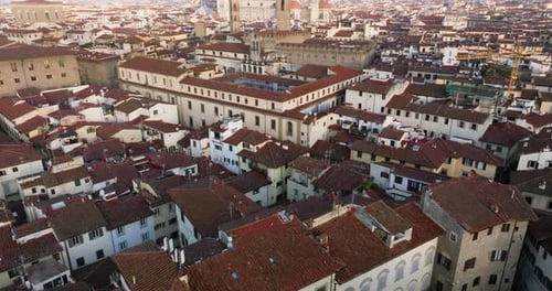Aerial View of the Urban Landscape of Florence Italy