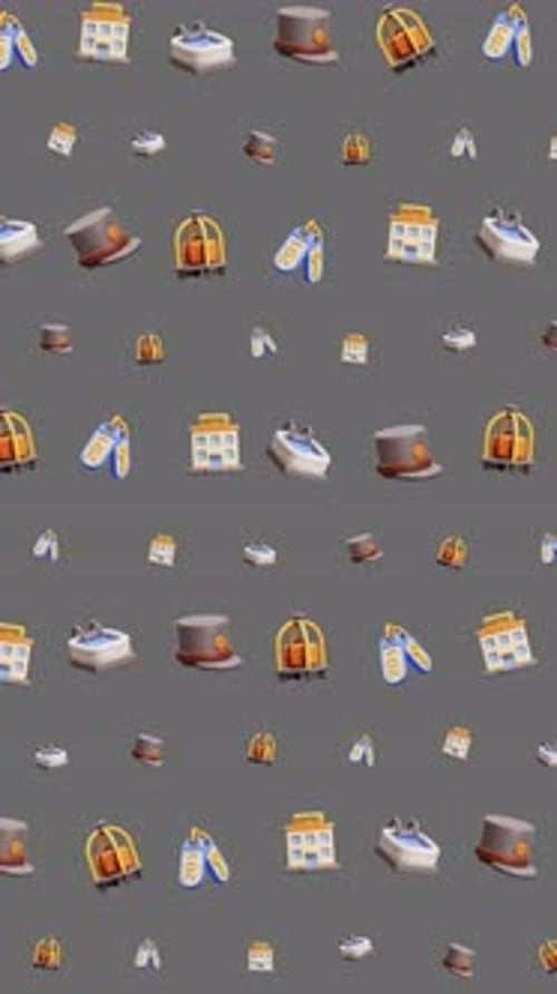 Hotel Seamless Pattern Tourism Travel Hospitality