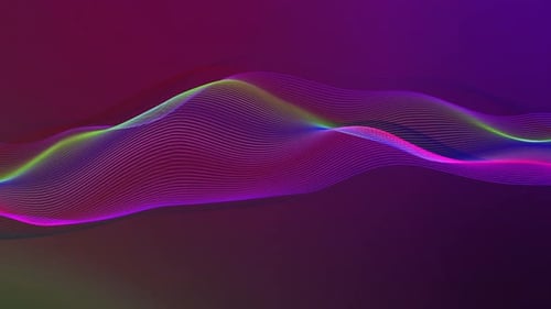 Colorful Abstract Wavy Lines Background Animation