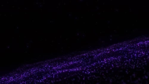 Futuristic Purple Particle Wave Background Animation