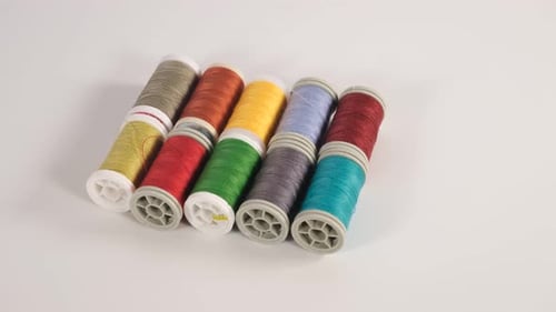Spools of Coloured Thread Yarn