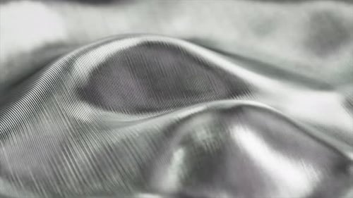 Abstract Silver Metallic Liquid Rippling Surface Animation