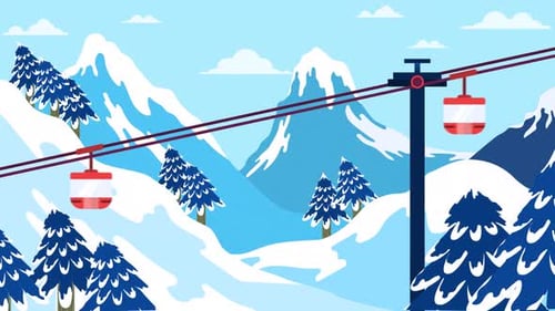 Cable Car Background Animation