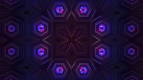 Fond de lampe au néon hexagonal 4