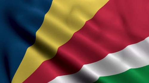 Dynamic Waving Flag of Seychelles Loop Animation