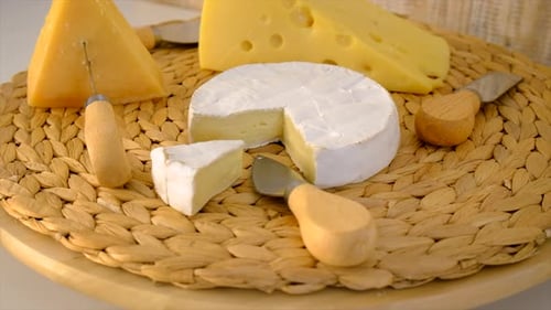 Close Up of Cheese Still Life