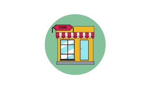 Una animación de stock de Shop Store Icon
