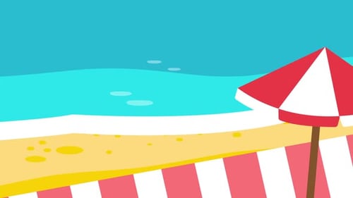 Cartoon Summer Beach Animation
