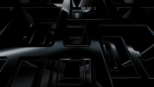 Dark Metallic Geometric Grid Tunnel Background Loop