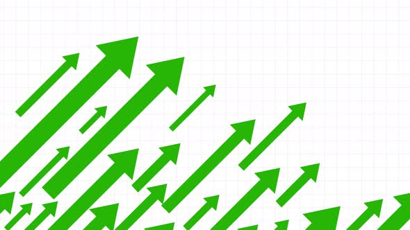 green arrows upward, value increase animation 4k, Backgrounds Motion ...
