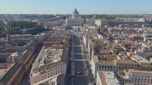 Approaching the Vatican and St. Peter's Square in Rome