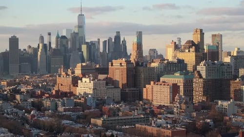 Aerial view of the New York City Financial District