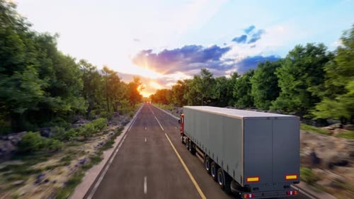 Truck On Road, Freight Transportation, Mode Of Transport, Transportation, Truck