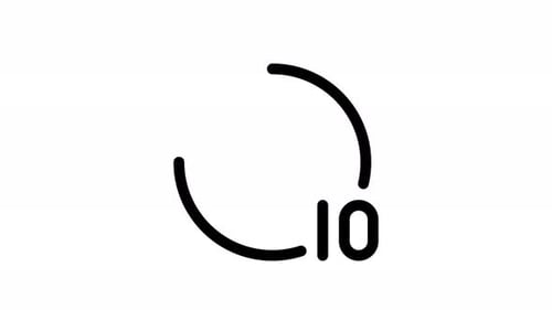 Modern 10 Second Rewind or Redo Icon Animation