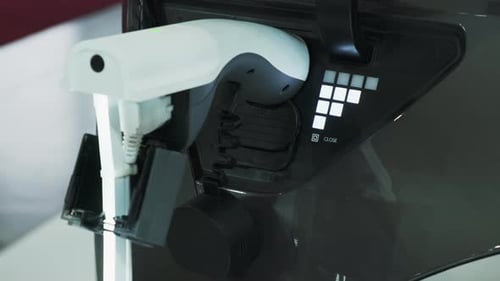Electric Car Charging Port Close Up