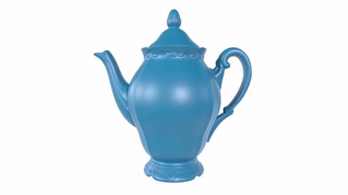 Laço giratório modelo 3D Blue Teapot