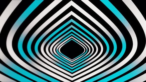 Circle Blue and White Iridescent Tubes Seamless Animation