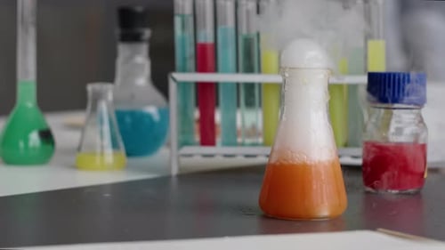 Chemical Reaction in Glass Flask
