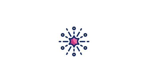 Animiertes Feuerwerk-Symbol