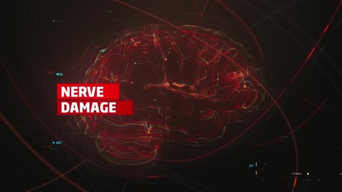 Nerve Damage Title Digital Abstract Brain Damage Background