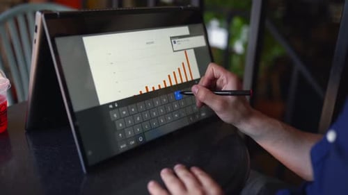 Data Input on a Digital 2-in-1 Laptop