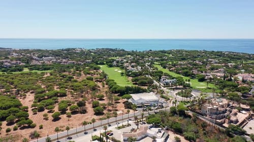 Vale De Lobo Algarve Aerial View Clubhouse Avenue Palms Leading to Sea Manicured Entrance