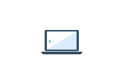 Flat Design E-Learning Animation with Laptop and Graduation Cap