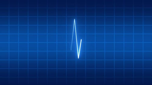 Neon-Elektrokardiogramm, Herzschlag, Pulsmesser, medizinisches Display, Hintergrundschleife