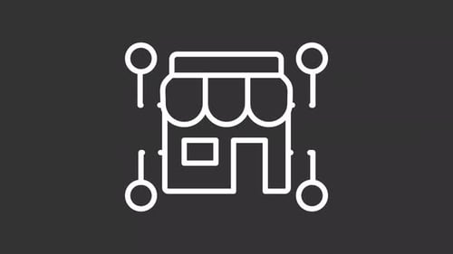 Ecommerce white line animation
