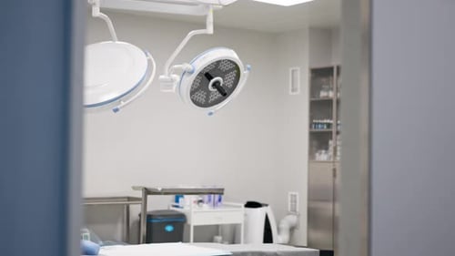 in a Modern Clinic in a Bright Spacious and Clean Plastic Surgery Operating Room the Necessary