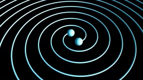 Digital Teleport Warp Spiral Technology on black Background