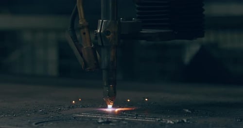Plasma Cutting Metal CNC Steel Technology Welding Sparks Metalwork Industry