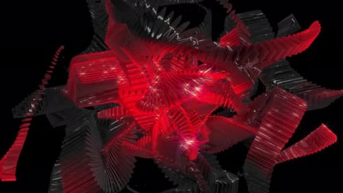 Blood Red Crystal Geometry Background 4K