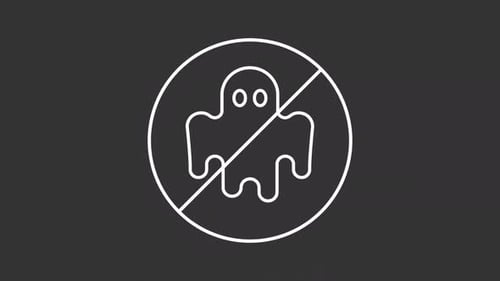 Animated No Ghost Prohibition Line Icon