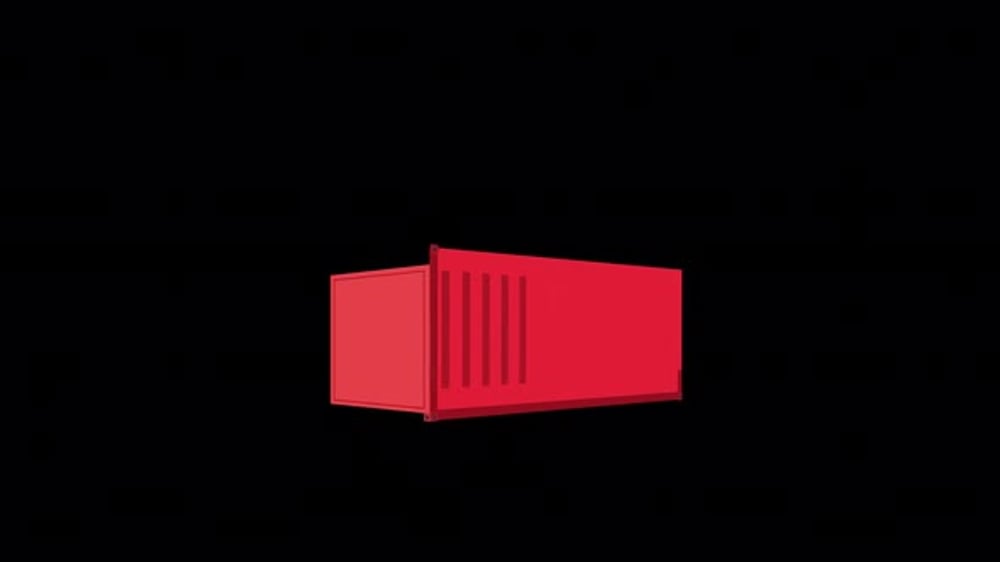 Animated Flat Design Shipping Container Reveal, Elements Motion ...