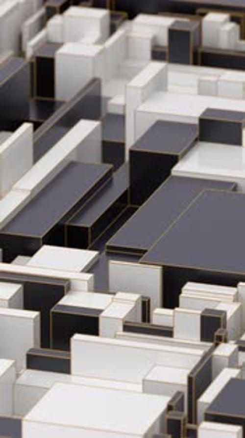 Animated 3D Geometric Loop Background