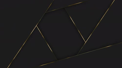 Animated Elegant Golden Geometric Lines on Dark Background