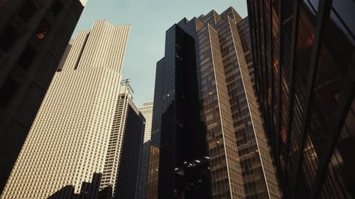 Grupo de edificios altos en la ciudad de Nueva York