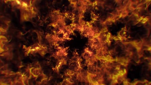 Fiery Tunnel Abstract Portal Background Animation