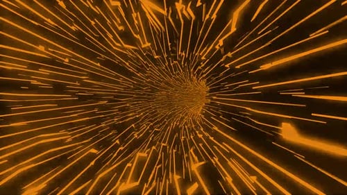 Futuristic Glowing Lines Sci-Fi Data Tunnel Animation