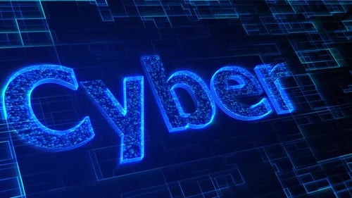 Cyber text animation 4k. Vd 712
