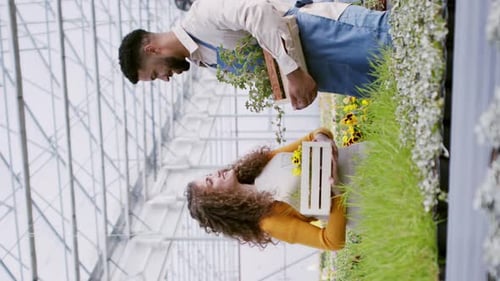 Garden Center Staff Talk and Work