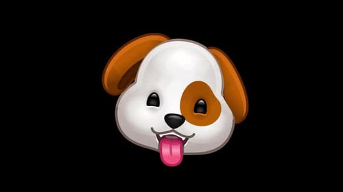 Emoji animado de cachorro