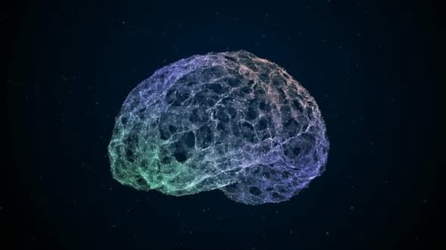 Futuristic Brain Scan and Plexus Connection Animation