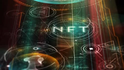 Virtueller Raum von NFT und digitalem Kunsthandel 4K